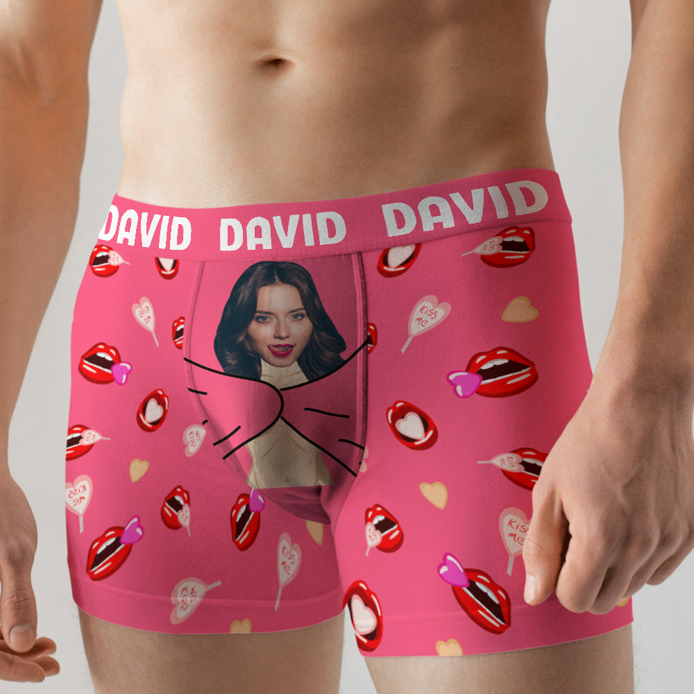 Personalized Boxer Briefs Custom Men Face Photo Underwear Gift For