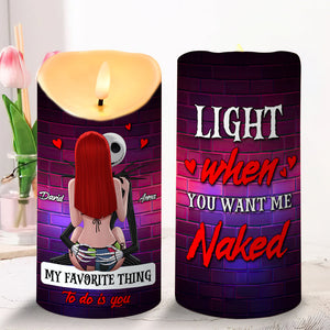 Personalized Funny Horror Gifts For Couple LED Candle 03natn100725 - Led Candle - GoDuckee