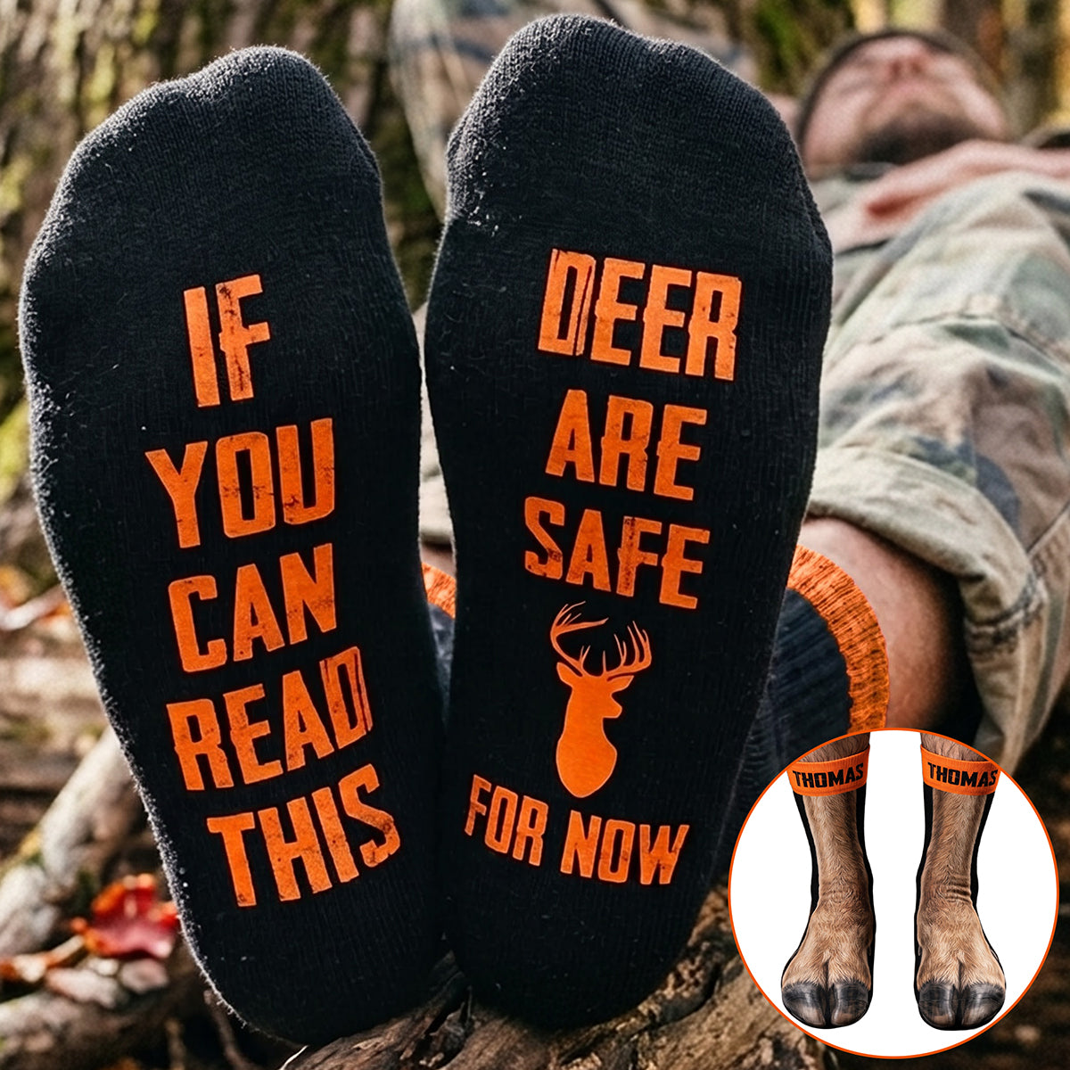The Hunting Legend Socks - Personalized Gifts For Hunting Lovers 04huta210926 - Socks - GoDuckee