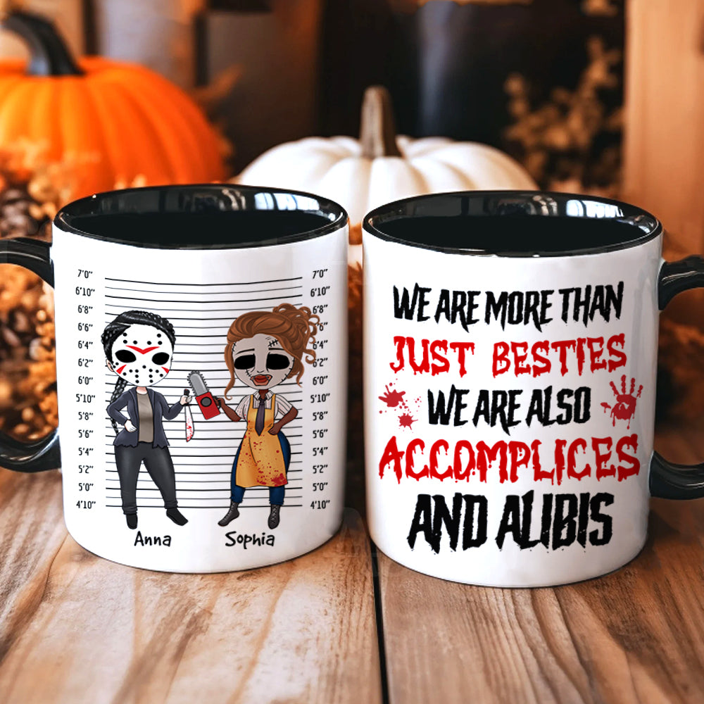 Personalized Gifts For Horror Lovers, Accent Mug Horror Friends Besties 02PGTN240824HH - Coffee Mug - GoDuckee