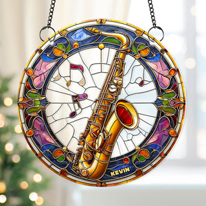 Personalized Gifts For Music Lovers, Saxophone Acrylic Suncatcher Ornament 05ACDT300824 - Ornament - GoDuckee