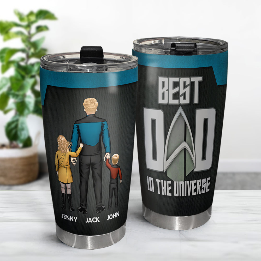 Best Dad In The Universe 04HUTN110523HH Gift For Father's Day, Personalized Tumbler - Tumbler Cup - GoDuckee