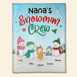 Gift For Family, Personalized Blanket, Snowman Kids Blanket, Christmas Gift 03TOHN250823 - Blanket - GoDuckee