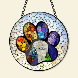 Personalized Gifts For Dog Lovers Suncatcher Ornament 34acqn240824 Rainbow Paw Print - Ornament - GoDuckee