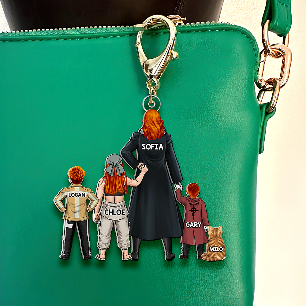 Personalized Gifts For Mom Keychain Mom And Kids 06QHHU220225HH - Keychains - GoDuckee