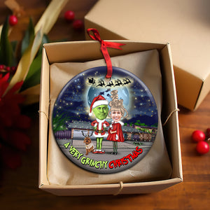 Personalized Gifts For Couple Christmas Ornament, You & Me And The Dog 02qhtn041024 - Ornament - GoDuckee