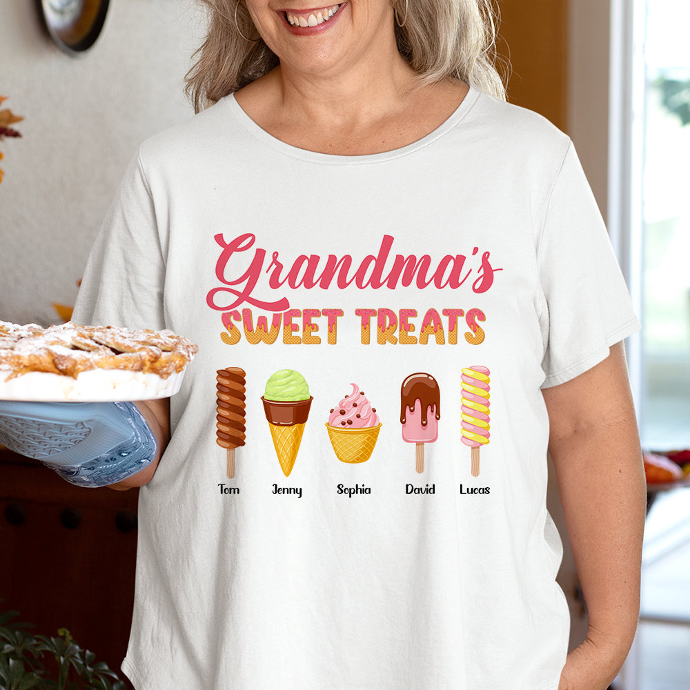 Grandma's Sweet Treats Personalized Shirt Gift For Family - Shirts - GoDuckee