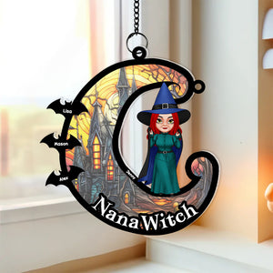 Personalized Gifts For Grandma Suncatcher Ornament, Halloween Grandma Witch 04NAMH300724HH - Ornament - GoDuckee