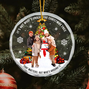 Custom Photo Christmas Gifts For Family Crystal Ornament 04ACQN300924 - Ornament - GoDuckee