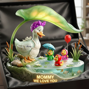 Mother Duck And Little Ducks Acrylic Light Box - Personalized Gifts For Mom 03patn280226 - Light Box - GoDuckee