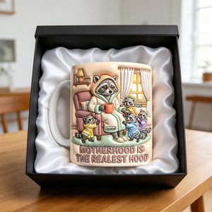 Raccoon Mom and Kids Coffee Mug - Personalized Gifts For Mother's Day 02natn040326 - Coffee Mug - GoDuckee