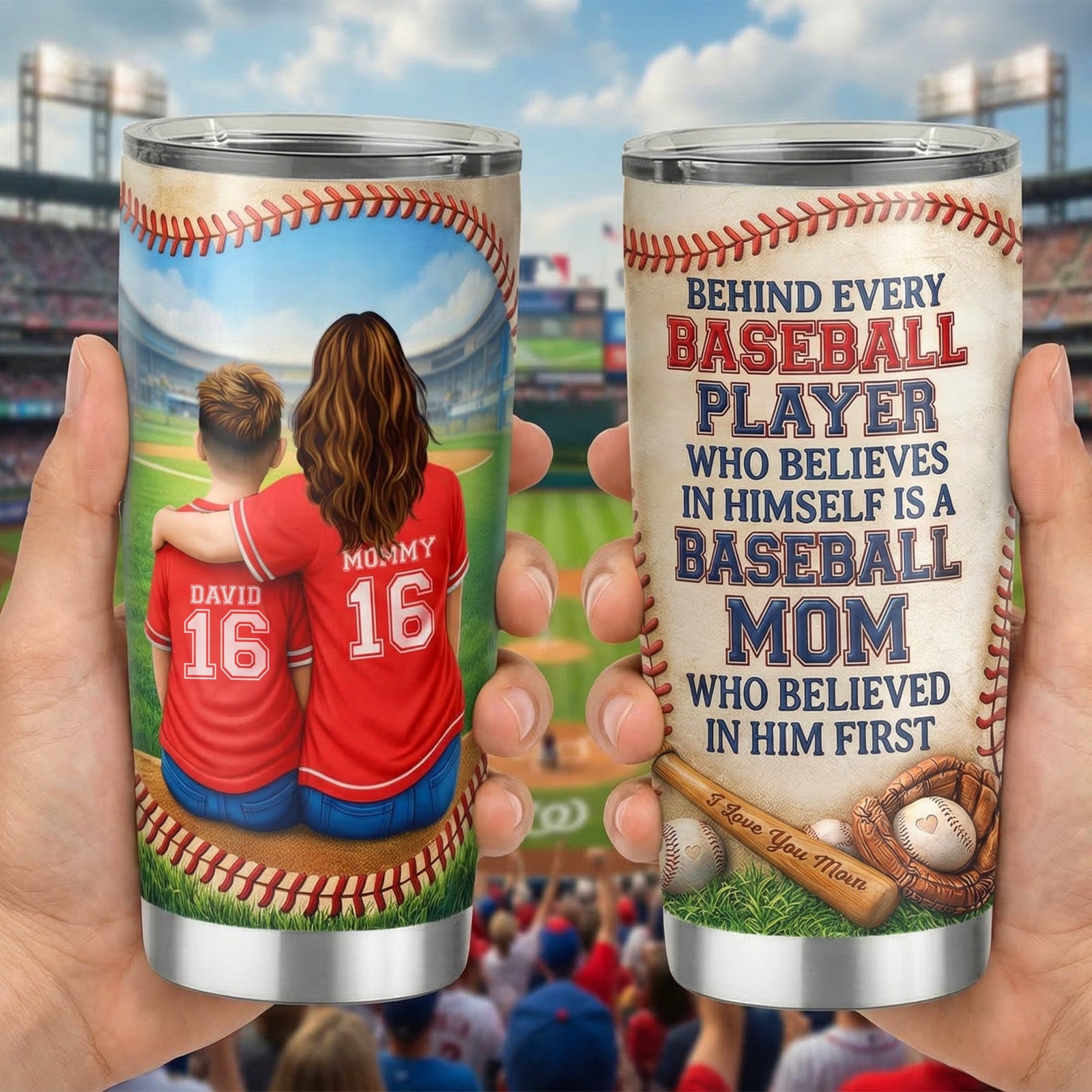 Baseball Mom Tumbler - Personalized Gifts For Mother's Day 03huqn190326 - Tumbler Cup - GoDuckee