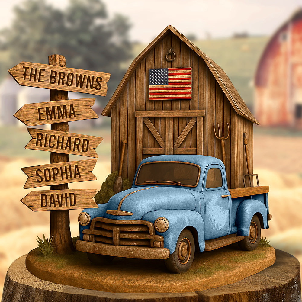 Farm Barn Family Acrylic Plaque - Personalized Gifts For Family 05NAQN220525 - Shaped Plaques - GoDuckee
