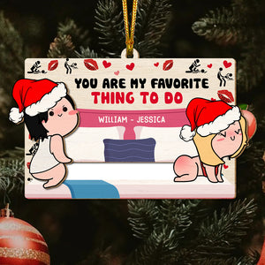 Personalized Gifts For Couple Christmas Wooden Slider Ornament, Funny Rude Gift For Partner 01QHDT141024HH - Ornament - GoDuckee