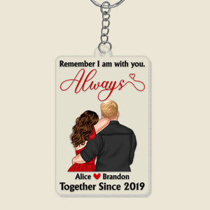 Romantic Couple, Love You Forever And Ever, Remember I Am With You, Personalized Keychain, Couple Gifts, Gifts For Couple, Gifts For Him, Gifts For Her - Keychains - GoDuckee