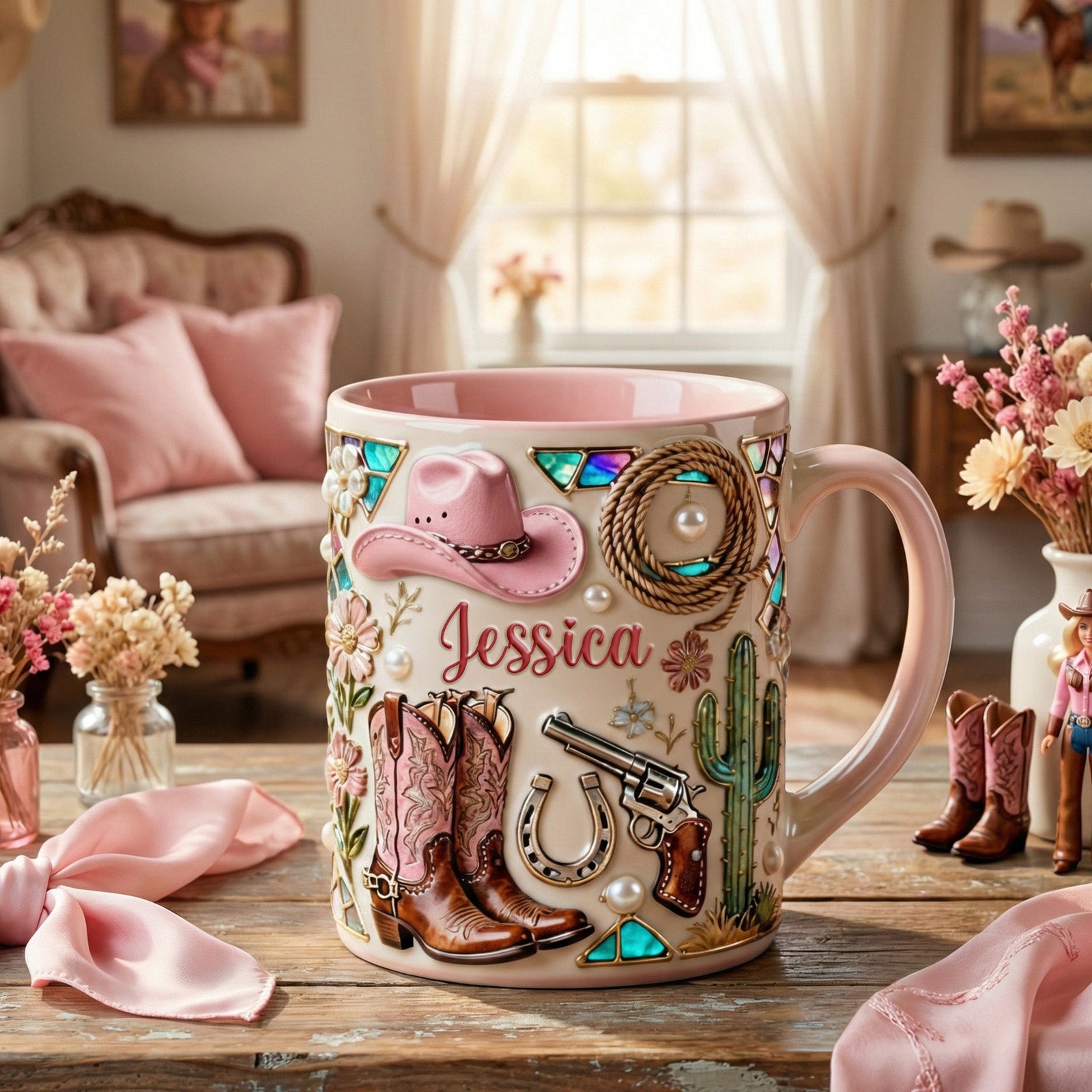 Cowgirl Accent Mug - Personalized Gifts For Cowgirl 05hymg230126 - Coffee Mug - GoDuckee