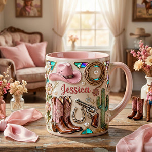 Cowgirl Accent Mug - Personalized Gifts For Cowgirl 05hymg230126 - Coffee Mug - GoDuckee