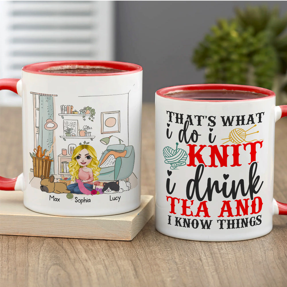 Personalized Gifts For Knitting Girl Coffee Mug 03xqdc030824hh - Coffee Mug - GoDuckee