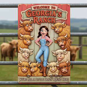 Highland Cow Farm Print Metal Sign - Personalized Gifts For Farmer 02nata200126 - Metal Signs - GoDuckee