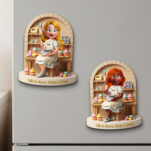 Sweet Baking Girl Fridge Magnet - Personalized Gift For Bakers 01PGTA061225 - Fridge Magnet - GoDuckee