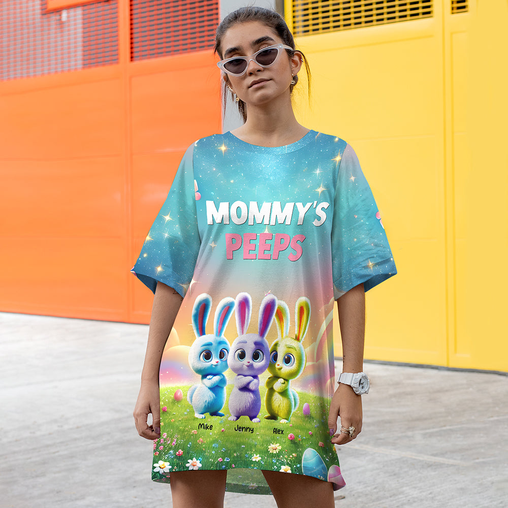 Personalized Gifts For Grandma Raglan Dress, Easter Day Bunny Peeps 01TGMH110325 - AOP Products - GoDuckee