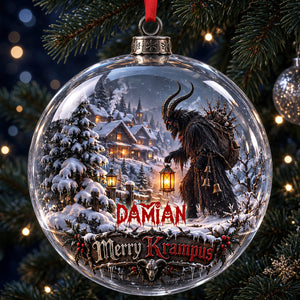 Eerie Krampus Night Acrylic Ornament, Personalized Gifts For Folklore Lovers 10qhdt091026