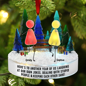 Sea Glass Friendship Ornament – Personalized Christmas Gifts For Besties 05naqn281025 - Ornament - GoDuckee