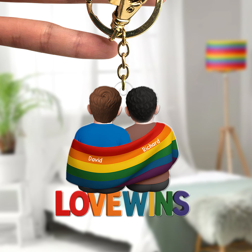 LGBT Keychain - Personalized Gifts For Couple 04toqn220525 - Keychains - GoDuckee