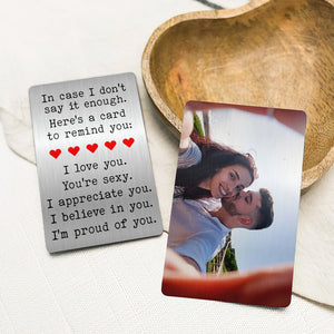 Custom Photo Gifts For Couple Aluminum Wallet Card 02TOMH161224 - Wallet Card - GoDuckee