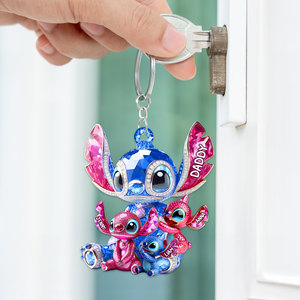 Monster Dad Keychain - Personalized Gifts For Dad 03tgpu280425 - Keychains - GoDuckee