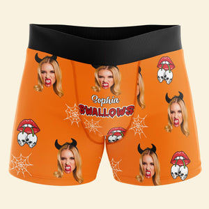 Personalized Gifts For Couple Boxer Briefs Halloween Custom Face Photo 01XQMH160824 - Boxer Briefs - GoDuckee