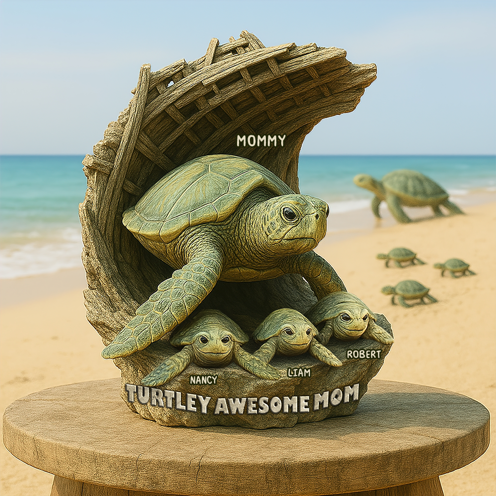Personalized Gifts For Mom Acrylic Plaque, Turtley Awesome Mother 03tgpu050425 - Shaped Plaques - GoDuckee