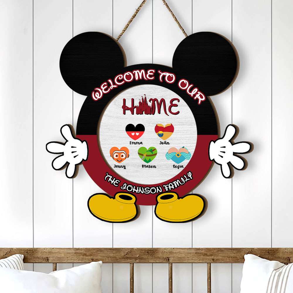 Personalized Gifts For Family Wood Sign Welcome To Our Home 02QHMH040324 - Wood Signs - GoDuckee