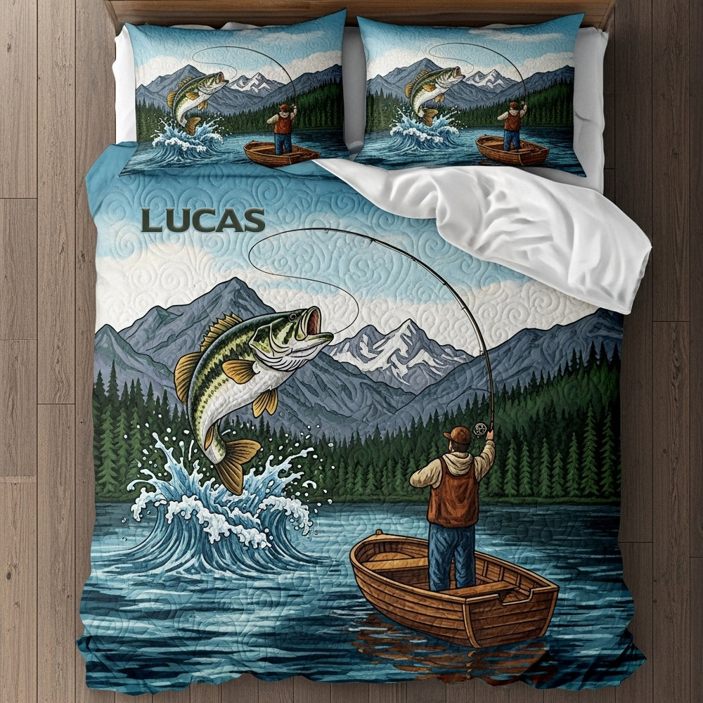 Personalized Gifts For Fishing Lovers Quilt Bedding Set Special Line 04totn150725 - Blanket - GoDuckee