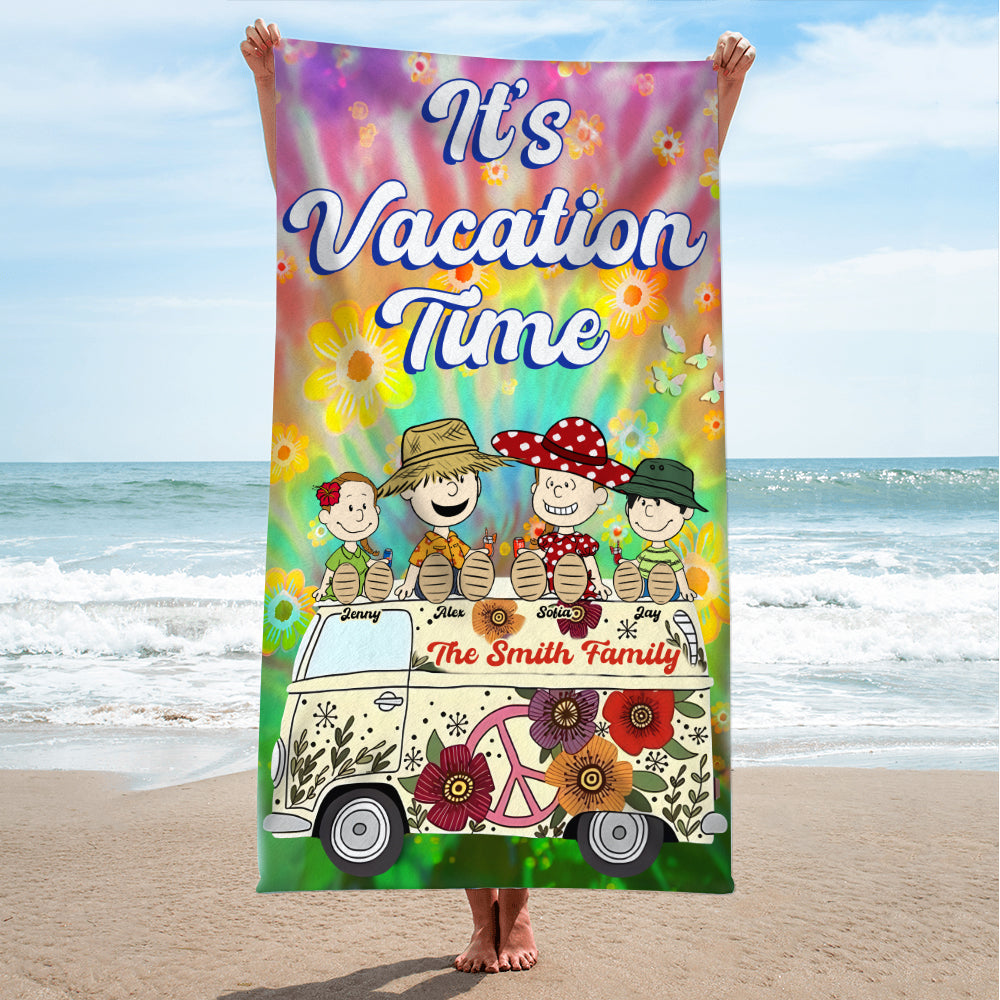Personalized Gifts For Family Beach Towel It's Vacation Time 04TOMH080125PA - Beach Towel - GoDuckee
