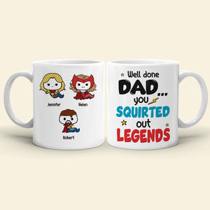 Well Done Dad, Gift For Dad, Personalized Mug, Super Sperm Kids Coffee Mug 04HUHN100423 - Coffee Mug - GoDuckee