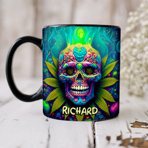 Chill Skull Mug Personalized Gifts For Stoners 04TODT100625 - Coffee Mug - GoDuckee