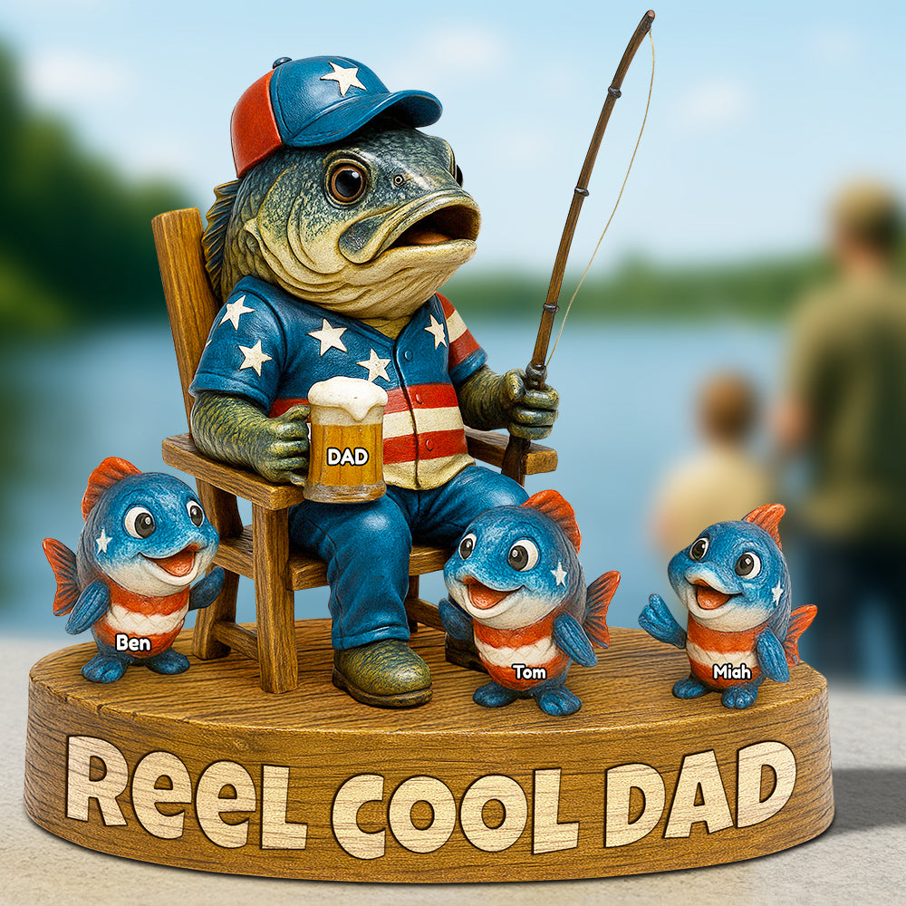 Fishing Dad Acrylic Plaque Personalized Gifts For Dad 01XQDT180425 - Shaped Plaques - GoDuckee