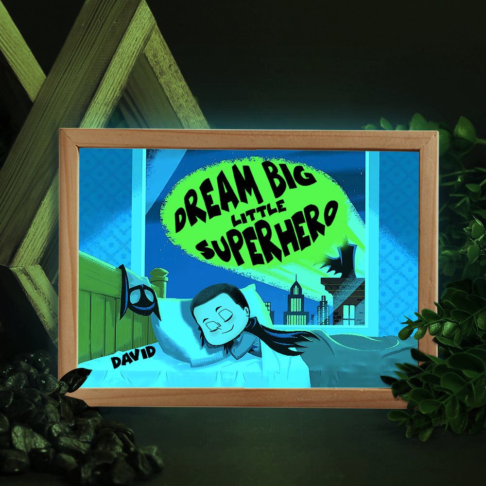 Personalized Gifts For Kid Light Frame Dream Big Superhero 03QHMH110124 - Canvas Print - GoDuckee