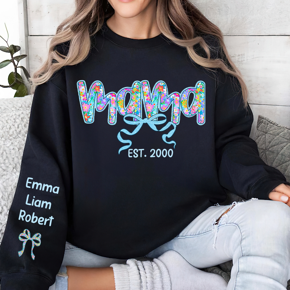 Personalized Gifts For Mom 3D Shirt Mama Flower Bow 03kapu250325 - AOP Products - GoDuckee