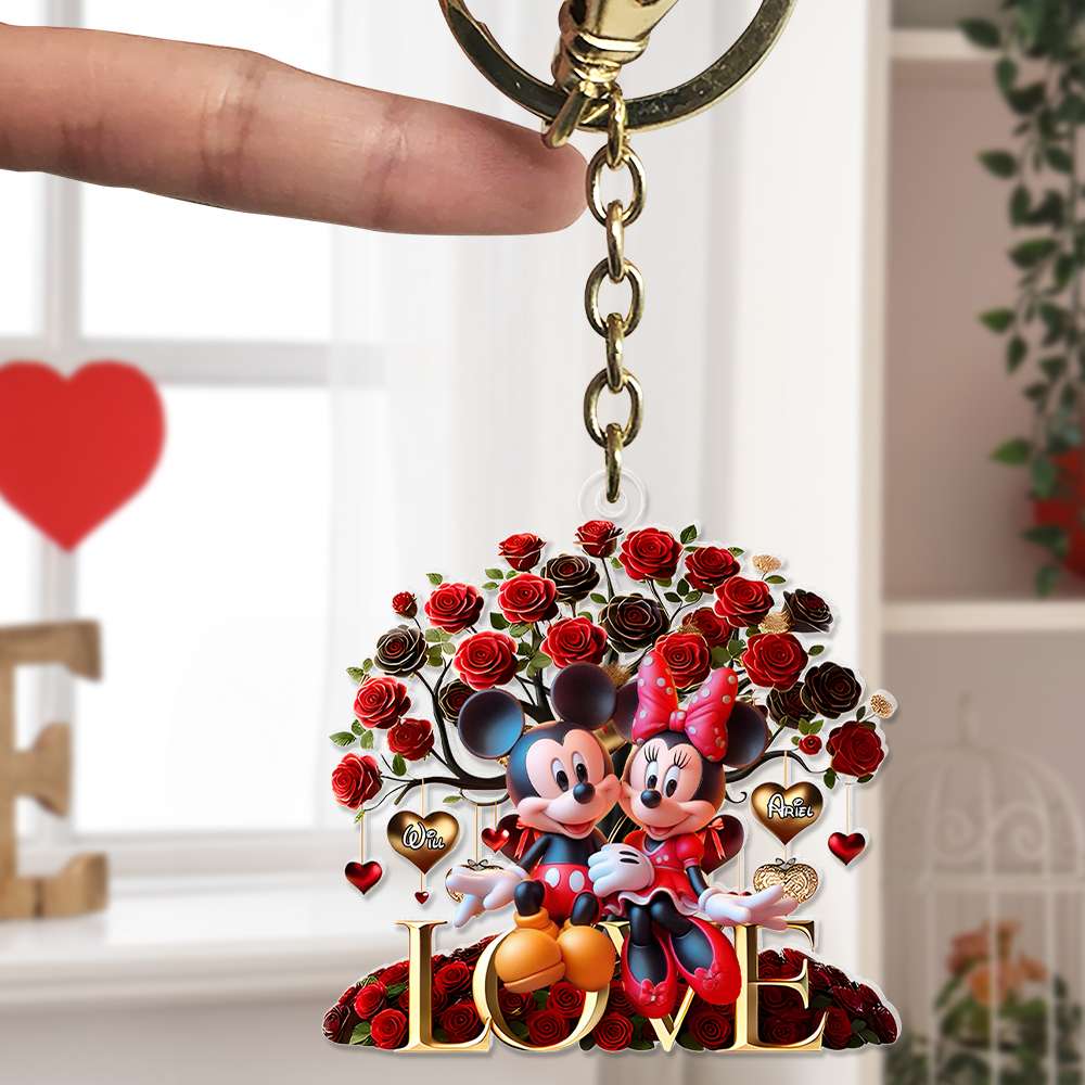 Personalized Gifts For Couples Acrylic Keychain Valentine 01XQLU281124 - Keychains - GoDuckee