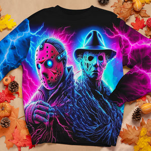 Spooky Gifts For Horror Fans Shirt 05hutn040924 Halloween Horror Movie Characters - AOP Products - GoDuckee