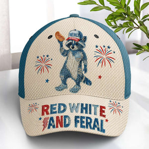 Independence Racoon Classic Cap Personalized 4th of July Gifts 03NADT020625 - Caps - GoDuckee
