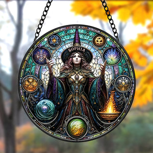 Personalized Halloween Gifts For Witch Lovers Stained Glass 04acqn210824 - Ornament - GoDuckee