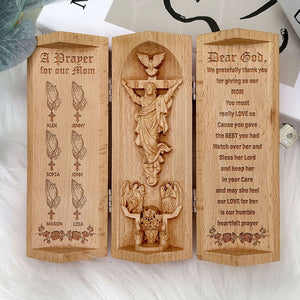 Personalized Gifts For Mom Openable Wooden Cylinder Sculpture 01TOMH040225 - Wooden Cylinder Sculpture - GoDuckee