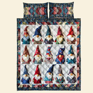 Cute Gnome Quilt Bed Set 02qnqn301024 - Blanket - GoDuckee