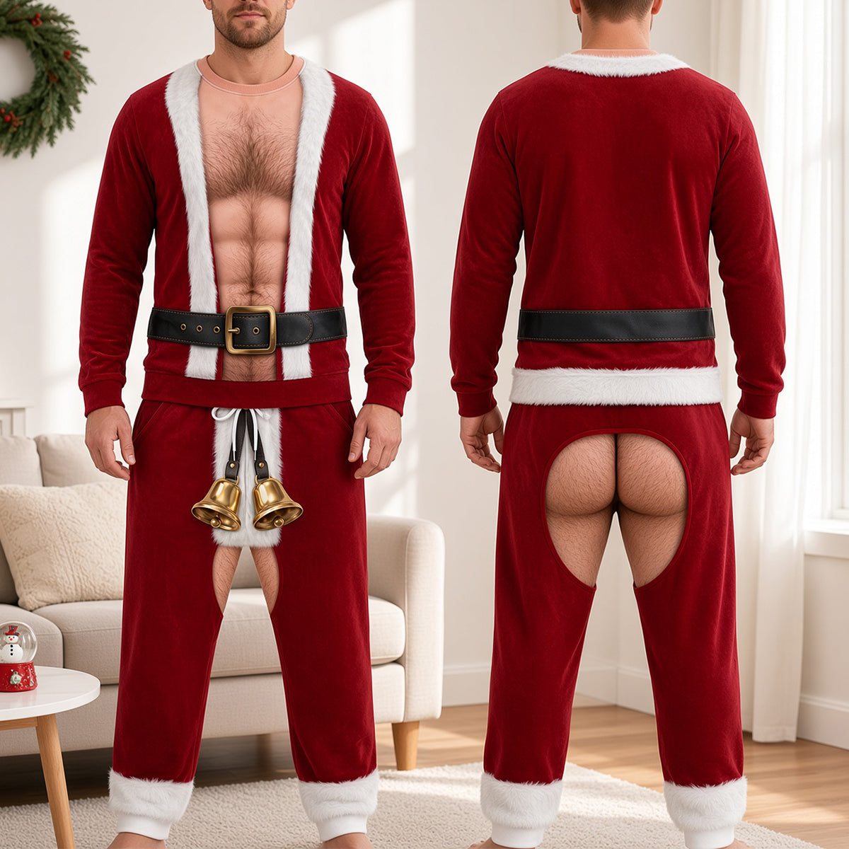 Funny Santa Set Sweatshirt & Sweatpants - Personalized Gifts For Christmas 01hutn260826 - AOP Products - GoDuckee