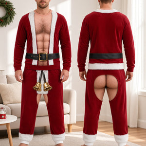 Funny Santa Set Sweatshirt & Sweatpants - Personalized Gifts For Christmas 01hutn260826
