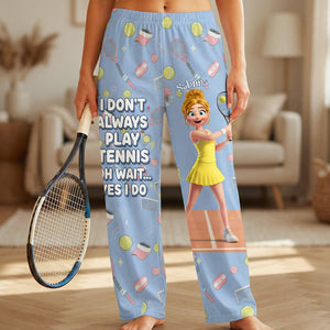 Tennis Girl Pajama Pants - Personalized Gifts For Tennis Lovers 02nata300126 - Pajama Pant - GoDuckee