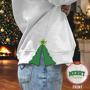 Merry Christmas Side Bow Embroidered Sweatshirt 10acqn011124 - Shirts - GoDuckee